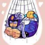 annoyed areola big_breasts breasts erect_nipples female fishing_net frown huge_breasts humor machine net nipples not_furry solo trap_(contrivance) trapped trapped_in_net wet fupoo capcom mega_man_(series) megaman_(classic) splash_woman robot 1:1