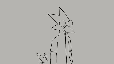 anthro bottomwear close-up clothing exercise eyewear fainting falling fighting_pose glasses humor kick male pose punching_bag school_uniform shirt shorts simple_background solo text topwear training unconscious uniform workout wtperv deltarune undertale_(series) berdly avian bird bluebird oscine passerine thrush_(bird) 16:9 2025 animated character_name frame_by_frame monochrome no_sound short_playtime sketch video widescreen