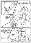 anthro anthrofied black_and_white blush bodily_fluids breasts canid canine clothing comic cum english_text erection generation_1_pokemon genital_fluids genitals herm intersex ketsueki_(character) latex mammal masturbation monochrome nintendo nipples penile penile_masturbation penis pikachu pokeball pokemon pokemon_(species) pokemorph pussy rodent s-nina sackless solo tail text