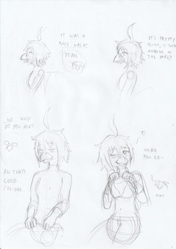anthro beak blind bra clothed clothing clothing_lift dialogue disability eyes_closed female flashing one_eye_closed shirt shirt_lift topwear underwear arc_rose vanilla_(arcrose) avian bird comic hi_res sketch traditional_media_(artwork)