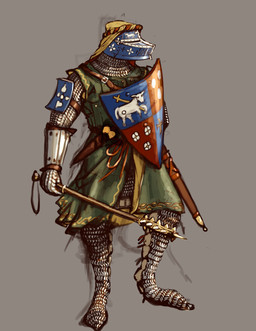 anthro armor chainmail clothed clothing dagger faceless_anthro faceless_character fully_clothed headgear helmet knight mace male melee_weapon shield solo sword warrior weapon lordgood canid canine canis mammal wolf 2020 hi_res