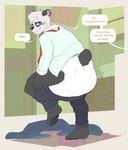 anthro clothed clothing diaper feces full_diaper fur hair male soiled soiled_diaper solo tail text unclean_diaper undressing used_diaper wearing_diaper bubblepuppers bear giant_panda mammal digital_media_(artwork) english_text hi_res