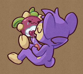 anthro bodily_fluids crying duo female food forced holding_food holding_object interspecies male male/female masturbation oral penetration predator/prey prehensile_tail relaxing size_difference tail tears tongue_penetration young conditional_dnp viotailed nintendo pokemon aipom bounsweet generation_2_pokemon generation_7_pokemon pokemon_(species) hi_res