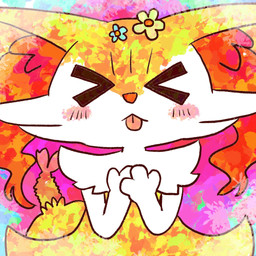 :3 >_< ambiguous_anthro ambiguous_gender anthro biped blep blush blush_lines blush_stickers ears_down eyes_closed flower_on_head food hands_together object_in_tail pivoted_ears shrimp_(food) solo standing tail textured tongue tongue_out annyui0611 nintendo pokemon braixen canid generation_6_pokemon mammal pokemon_(species) 1:1 2022 digital_drawing_(artwork) digital_media_(artwork) half-length_portrait hi_res japanese_description portrait translated_description