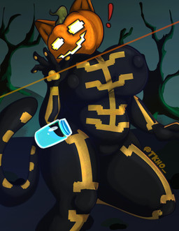 big_breasts breasts clothed clothing female food for_a_head fruit huge_breasts nipples plant pumpkin pumpkin_head simple_background skinsuit slightly_chubby solo thick_thighs tight_clothing wide_hips tkho epic_games fortnite spice_(fortnite) animal_humanoid domestic_cat felid felid_humanoid feline felis humanoid mammal mammal_humanoid object_head absurd_res hi_res