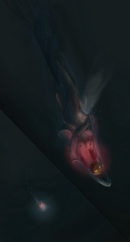 ambiguous_gender blade bone breasts female fin genitals holographic_eyes intersex intersex/female machine nails no_pupils penis skull skull_head solo split_form tail teeth tentacles underwater water soulless_tech soul_interface aquatic cephalopod humanoid merfolk mollusk robot absurd_res comic digital_drawing_(artwork) digital_media_(artwork) hi_res