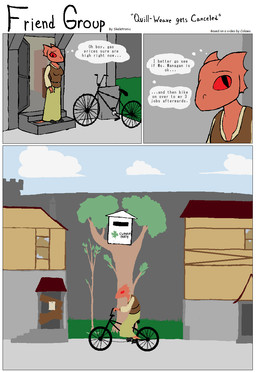 anthro bicycle biker building clothing cloud clubhouse female house solo text vehicle wall_(structure) skeletronic bethesda_game_studios microsoft nickelodeon oblivion prequel_adventure spongebob_squarepants the_elder_scrolls xbox_game_studios quill-weave argonian reptile scalie 2024 comic digital_drawing_(artwork) digital_media_(artwork) english_text flat_colors hi_res