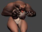 angry anthro areola big_areola big_breasts big_nipples breasts claws female figurine genitals huge_breasts muscular muscular_female nipples pussy sculpture sharp_teeth solo tall teeth thick_thighs violentfran animal_humanoid gulonine humanoid mammal mammal_humanoid mustelid mustelid_humanoid musteline musteline_humanoid wolverine wolverine_humanoid