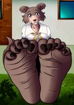 5_toes anthro barefoot claws clothed clothing curling_toes eyebrows feet female foot_focus humanoid_feet looking_at_viewer plantigrade smile smiling_at_viewer soles solo toe_claws toes wrinkled_feet wrinkles cyborg-steve folk-dude-philip line-arts beastars juno_(beastars) canid canine canis mammal wolf 2020 absurd_res digital_media_(artwork) hi_res