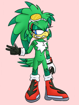 arm_tattoo bandage blue_eyes clothing eyebrow_piercing eyeliner eyewear eyewear_on_head facial_piercing feathers fluffy fluffy_chest footwear gloves goggles goggles_on_head green_body green_feathers handwear makeup male mastectomy_scar piercing scar shoes smile smirk solo tattoo white_body white_feathers cookie-pone sega sonic_riders sonic_the_hedgehog_(series) jet_the_hawk accipitrid accipitriform avian bird trans_(lore) trans_man_(lore)