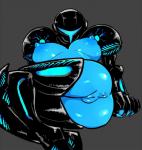 anus armor big_breasts black_armor blue_body breasts butt claws clothing female genitals headgear not_furry presenting presenting_hindquarters pussy simple_background solo crap-man metroid metroid_prime nintendo dark_samus alien alien_humanoid goo_creature goo_humanoid humanoid mammal metroid_(species) 2019 digital_media_(artwork) hi_res