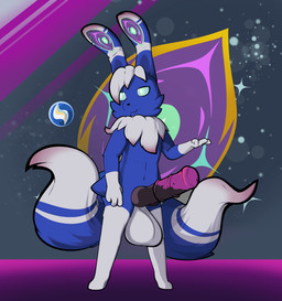 animal_genitalia animal_penis anthro balls big_balls big_penis equine_genitalia equine_penis genitals glowing glowing_eyes huge_balls male mega_stone nude penis pose solo standing jaylus_t_meowstic nintendo pokemon generation_6_pokemon meowstic meowstic_(male) pokemon_(species) absurd_res hi_res