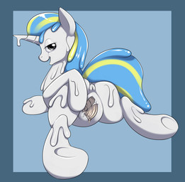 anus butt equine female gaping gaping_pussy goo grey_eyes horn horse kloudmutt looking_at_viewer looking_back my_little_pony open_mouth plain_background pony presenting presenting_hindquarters pussy raised_tail slime smile solo spread_pussy spreading two_tone_hair unicorn
Rating: Explicit
Score: 16
User: Lappy
Date: February 08, 2013
