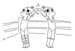 duo female male male/female wrestling yjsnip_ww cartoon_network summer_camp_island alice_fefferman oscar_peltzer elephant elephantid mammal mammoth prehistoric_species proboscidean recently_extinct_species woolly_mammoth monochrome