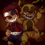 duo machine male veloceryx five_nights_at_freddy's five_nights_at_freddy's_4 scottgames nightmare_balloon_boy_(fnaf) plushtrap_(fnaf) animatronic humanoid mammal robot 1:1 2015