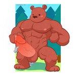 abs anthro bent_legs big_penis blush bodily_fluids disembodied_hand dripping duo erection flexing flexing_bicep flexing_both_biceps flexing_muscles forest forest_background genital_fluids genitals half-closed_eyes hands_clenched huge_penis hyper hyper_genitalia hyper_penis leaking_precum looking_pleasured male masturbation muscular muscular_male narrowed_eyes nature nature_background nipples owo penis plant pose precum precum_drip precum_string pubes simple_background simple_coloring simple_face solo_focus spread_legs spreading textured tree uwu vein veiny_penis notedwolf bear mammal ursine 1:1 2023 digital_drawing_(artwork) digital_media_(artwork) hi_res pinup shaded simple_shading