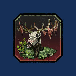 ambiguous_anthro ambiguous_gender anthro antlers black_border bone border brown_antlers brown_background brown_body empty_eye_sockets horn light moss multicolored_body plant simple_background skull skull_head solo teeth unknown_artist dead_by_daylight the_witcher deer elemental_creature flora_fauna hybrid leshen mammal spirit undead 1:1 2025 alpha_channel bust_portrait colored crossover digital_drawing_(artwork) digital_media_(artwork) english_description icon lighting official_art portrait shaded