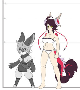 anthro antlers bra breasts cable chart cleavage clothed clothing duo female fur height_chart horn looking_at_viewer machine male midriff navel panties simple_background standing tail text underwear white_background yellow_eyes crankyconstruct lunar_regalia mythology bit_(crankyconstruct) jun_(crankyconstruct) android animal_humanoid dragon dragon_humanoid furred_dragon furred_dragon_humanoid furred_scalie humanoid lagomorph leporid mammal mythological_creature mythological_scalie rabbit robot scalie 2016 english_text hi_res