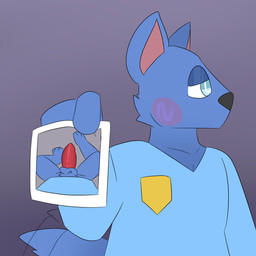 animal_genitalia animal_penis anthro blue_eyes blush bottomless canine_genitalia canine_penis clothed clothing dick_pic embarrassed genitals half-closed_eyes looking_away male mouthless narrowed_eyes pantsless penis polaroid_photo presenting presenting_penis shy simple_background solo tail tail_motion tailwag topwear topwear_only delta's_art broadside_beach hi_09 shipwrecked_64 howlz canid canine canis mammal wolf 1:1 hi_res