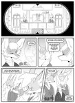 absurd_res ambiguous_gender anthro arctic_fox black_and_white canid canine charlotte_abe clothed clothing dermal_piercing dialogue ear_piercing english_text female fox group hi_res inner_ear_fluff kifyun2 male mammal marble_fox mask monochrome piercing red_fox ren_yoshida simple_background speech_bubble text true_fox tuft