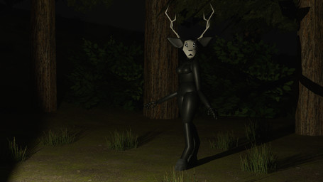 3_fingers 4_eyes anthro antlers biped black_body bone breasts claws featureless_breasts female finger_claws fingers hooves horn looking_at_viewer low_poly multi_eye outside skull skull_head solo remberhere american_mythology indigenous_north_american_mythology mythology north_american_mythology leshen wendigo 16:9 3d_(artwork) 4k absurd_res digital_media_(artwork) hi_res widescreen
