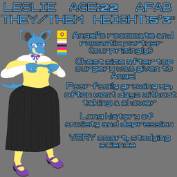 anthro blouse bow_ribbon clothing collared_shirt dress dress_shirt dress_shoes eyewear fingers_together glasses jewelry legwear lgbt_pride male necklace nonbinary_pride_colors pansexual pride_colors shirt solo stockings text topwear wearing_glasses jospehvan nintendo pokemon leslie_(jospehvan) generation_1_pokemon nidoqueen pokemon_(species) 1:1 english_text hi_res intersex_(lore) nonbinary_(lore)