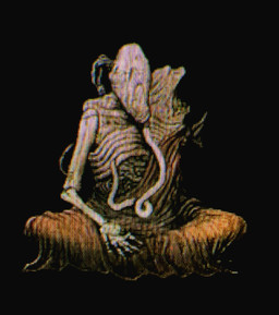 ambiguous_gender bald black_background cable clothed clothing horror_(theme) not_furry proboscis_(anatomy) simple_background solo wire plastiboo godhusk biomechanical humanoid vessel_(godhusk) digital_media_(artwork) hi_res official_art