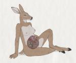 ambiguous_gender anthro areola belly big_belly breasts brown_body brown_eyes brown_fur carrot eating eyes_closed female feral food fur group hand_on_belly hooves internal larger_female multiple_inside multiple_prey navel nipples nude pink_nipples plant pregnant simple_background size_difference smile solo_focus unbirthing vaginal vegetable vore white_background difetra deer lagomorph leporid mammal rabbit 2017 hi_res traditional_media_(artwork)