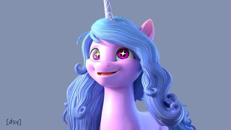 1_horn blue_eyebrows blue_hair blue_tail curled_tail curly_hair duo eyebrows female feral freckled_face freckles glistening glistening_body gradient_horn green_eyes grey_background hair horn long_hair on_model purple_body purple_eyes simple_background smile sparkles sparkling_eyes tail talking_to_another dastashy sound_warning amanda_hufford_(va) lizzie_freeman_(va) glitch_productions hasbro mlp_g5 my_little_pony mythology the_amazing_digital_circus izzy_moonbow_(mlp) misty_brightdawn_(mlp) equid equine mammal mythological_creature mythological_equine unicorn 16:9 2024 3d_(artwork) 3d_animation animated digital_media_(artwork) english_audio short_playtime sound video voice_acted watermark widescreen