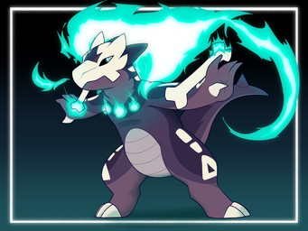 balancing bone colored_fire elemental_manipulation fire fire_manipulation fusion green_fire male mask multicolored_body pokemon_fusion skull skull_head skull_mask ichirotc nintendo pokemon fan_character alolan_form alolan_marowak generation_1_pokemon generation_7_pokemon generation_8_pokemon hisuian_form hisuian_typhlosion marowak pokemon_(species) regional_form_(pokemon) 4:3 absurd_res hi_res