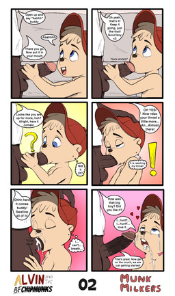 adult_on_young age_difference anthro anthro_penetrated balls bodily_fluids bottomless bottomless_anthro bottomless_human brown_body brown_fur buckteeth child_penetrated clothed clothing cum cum_from_mouth cum_from_nose cum_in_mouth cum_in_nose cum_inside cum_on_face cumshot cumshot_in_mouth dark_body dark_penis dark_skin deep_throat dialogue duo ejaculation erection fellatio foreskin fur genital_fluids genitals glans good_boy hair half-closed_eyes hand_on_head hat hat_only headgear headgear_only headwear headwear_only heart_symbol human_on_anthro human_penetrating human_penetrating_anthro humanoid_genitalia humanoid_penis interspecies larger_human looking_pleasured male male/male male_penetrating mostly_nude narrowed_eyes nude older_human open_mouth oral oral_penetration orgasm penetration penile penile_penetration penis penis_in_mouth retracted_foreskin saliva saliva_on_penis sex size_difference smaller_anthro smaller_penetrated smile tears tears_of_pleasure teeth text thought_bubble tongue topwear vein veiny_penis young young_penetrated younger_anthro younger_penetrated mistzz alvin_and_the_chipmunks alvin_and_the_chipmunks_(1983) alvin_seville chipmunk ground_squirrel human mammal rodent sciurid absurd_res comic digital_media_(artwork) english_text hi_res