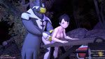 3d_(artwork) animated anthro anthro_penetrating anthro_penetrating_female anthro_penetrating_human black_hair breasts digital_media_(artwork) doggystyle duo female female_on_anthro from_behind_position furniture generation_8_pokemon genitals glitched_securitron hair hi_res human human_on_anthro human_penetrated interspecies legendary_pokemon looking_back looking_pleasured male male/female mammal nintendo nipples outside penetration penis picnic_table pokemon pokemon_(species) pokephilia sex table urshifu waist_grab webm