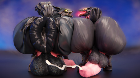 anal_fluids ass_to_ass balls big_butt bodily_fluids butt cum duo ejaculation feral genital_fluids genitals huge_butt hyper hyper_butt looking_at_viewer looking_back looking_back_at_viewer male male/male musk musk_cloud pack_leader presenting presenting_hindquarters rear_view take_your_pick tongue maximumuwu epic_games fortnite canid canine canis mammal wolf 16:9 3d_(artwork) absurd_res blender_(artwork) digital_media_(artwork) hi_res widescreen