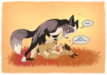 4_toes blue_eyes blush brown_body brown_fur brown_hair brown_tail claws countershade_torso countershading dialogue duo erection feet female female_penetrated feral feral_on_feral feral_penetrated feral_penetrating feral_penetrating_feral foot_fetish foot_in_mouth foot_suck fur genitals grey_body grey_fur grey_tail hair humanoid_genitalia humanoid_genitalia_on_feral humanoid_vulva humanoid_vulva_on_feral knot_root lying male male/female male_penetrating male_penetrating_female on_back penetration penile penile_penetration penis penis_in_vagina sex speech_bubble sucking tail text toe_claws toe_in_mouth toe_suck toes vaginal vaginal_penetration vulva rukifox astutewinter zingfox canid canine fennec_fox fox mammal true_fox 2025 digital_drawing_(artwork) digital_media_(artwork) english_text