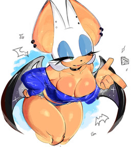 5_fingers alternate_breast_size alternate_costume alternate_form anthro bat_wings big_ears biped black_choker black_jewelry black_necklace black_nose black_wings blush blush_lines breasts choker cleavage clothed clothed_anthro clothed_female clothing collarbone cute_fangs ear_piercing ear_ring eyelashes eyeshadow fangs female female_anthro fingers fur gesture glistening_eyelids hand_gesture hand_on_hip jewelry lidded_eyes long_eyelashes makeup membrane_(anatomy) membranous_wings necklace off_shoulder one_eye_closed piercing pointing ring_piercing simple_background small_nose smile solo tan_body tan_skin teeth thick_thighs white_background white_body white_fur wings wink usa37107692 sega sonic_the_hedgehog_(series) rouge_the_bat bat mammal 2023 digital_media_(artwork) hi_res portrait three-quarter_portrait