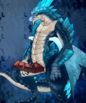 anthro blue_body blue_scales erection genitals male nude penis scales solo tail kosian mythology dragon mythological_creature mythological_scalie scalie 5:6 hi_res