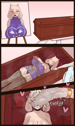 accessory after_sex anthro big_breasts big_penis breasts choker clothed clothing cock_ring coffin comic_panel corpse curvy_figure death disrespect duo female female_death forced funeral genitals huge_breasts huge_penis humiliation humiliation_fetish imminent_sex jewelry legwear male male/female necklace necrophilia nipple_piercing nipples panties partially_clothed penis penis_accessory penis_jewelry piercing provocative_clothing sex skimpy_dress steam steamy_breath steamy_penis stockings thick_thighs thigh_highs throbbing throbbing_penis underwear vein veiny_penis visible_underwear voluptuous voluptuous_female champaanimation undertale_(series) toriel bovid caprine goat humanoid mammal absurd_res comic hi_res