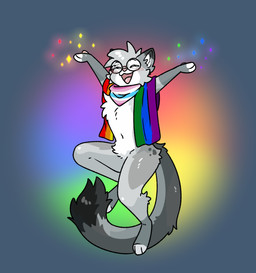 anthro dipstick_ears dipstick_fingers dipstick_tail dipstick_toes ear_markings eyes_closed eyewear femboy femboy_pride_colors flag fur glasses grey_body hair kerchief lgbt_pride male markings multicolored_ears neckerchief neckwear nude nude_anthro nude_male open_mouth pink_nose pride_color_flag pride_colors rainbow_pride_colors simple_background six-stripe_rainbow_pride_colors smile solo sparkles spots spotted_markings tail tail_markings tongue wearing_flag honeytongue lgbt_pride_month nixuelle domestic_cat egyptian_mau felid feline felis mammal 2025 absurd_res digital_media_(artwork) hi_res