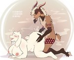 2_horns all_fours anthro anthro_on_anthro anthro_penetrated anthro_penetrating anthro_penetrating_anthro anthro_penetrating_female areola belly big_breasts big_butt biped blush breasts breath brown_body brown_fur butt butt_squish canon_x_oc claws digitigrade doggystyle duo erection eyes_closed fangs feet female female_penetrated floppy_ears from_behind_position fur genitals gloves_(marking) green_eyes grey_hair hair half-closed_eyes hand_on_butt heart_symbol holding_butt hooves horizontal_pupils horn kneeling leg_markings looking_at_another looking_at_partner looking_pleasured lop_ears male male/female male_penetrating male_penetrating_female markings mature_anthro mature_female multicolored_body multicolored_fur narrowed_eyes nipples nude open_mouth open_smile penetration penile penile_penetration penis penis_in_pussy pink_areola pink_nipples plantigrade pupils scut_tail sex short_tail side_view simple_background slightly_chubby slightly_chubby_anthro slightly_chubby_female smile socks_(marking) squish tail tan_background tan_body tan_fur tattoo teeth text thrusting vaginal vaginal_penetration white_body white_fur aryix undertale_(series) imobach toriel bovid caprine goat mammal 2025 absurd_res artist_name digital_drawing_(artwork) digital_media_(artwork) hi_res signature