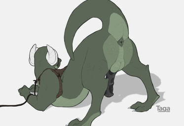 animal_genitalia animal_penis anus ass_up backsack balls butt equine_genitalia equine_penis erection feral genitals harness horn leash male non-mammal_balls nude penis perspective playful presenting presenting_anus presenting_hindquarters saddle simple_background solo tail text taga european_mythology mythology dragon mythological_creature mythological_scalie scalie western_dragon wingless_dragon 2016 smaller_version_at_source