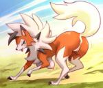 anus big_breasts breasts busty_feral butt female feral genitals mane nipples pussy solo melonleaf nintendo pokemon canid canine dusk_lycanroc generation_7_pokemon lycanroc mammal pokemon_(species)