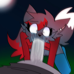 anthro bodily_fluids clothed clothing cum cum_inside faceless_character faceless_male fellatio female forced fur genital_fluids grey_body grey_fur kidnapping male male/female male_raping_female moon night oral penile rape scared sex simple_background submissive submissive_anthro submissive_female tail tears unknown_artist roxy_(roxy_official_xpc) canid canine mammal 1:1 hi_res
