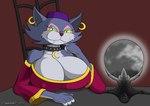 anthro big_breasts breasts covered_nipples crystal_ball ear_piercing ear_ring female looking_at_viewer piercing ring_piercing solo yellow_sclera spocky87 toonstruck ms._fortune_(toonstruck) domestic_cat felid feline felis mammal hi_res