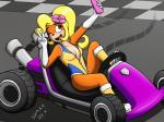 anthro breasts car cleavage clothed clothing female inside_car inside_vehicle selfie solo vehicle drake-rex activision crash_bandicoot_(series) coco_bandicoot bandicoot mammal marsupial 4:3 hi_res