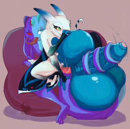 balls big_balls big_penis genitals huge_balls huge_penis humanoid_genitalia humanoid_penis hyper hyper_balls hyper_genitalia hyper_penis masturbation penis bunzillaking mythology void_(thevoidfish) dragon fairy_dragon mythological_creature mythological_scalie scalie absurd_res hi_res
