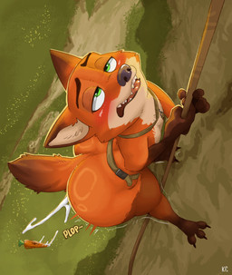 anthro big_butt bite blush bodily_fluids butt claws climbing cum cum_dumpster cum_in_ass cum_inside cum_plugged cumshot ejaculation embarrased_horny embarrassed excited exhibitionism fur genital_fluids green_eyes half-closed_eyes harness male narrowed_eyes nude orange_body orange_fur paws plug_(sex_toy) public public_nudity raised_tail sex_toy shaking shaking_butt shaking_legs solo tail thick_thighs toe_claws tongue tongue_bite tongue_out katxfish disney zootopia nick_wilde canid canine fox mammal absurd_res hi_res