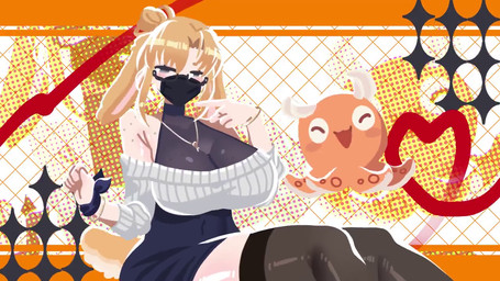 blonde_hair blush bouncing_breasts bracelet breasts cleavage clothed clothing eyewear female feral freckles glasses glistening glistening_breasts glistening_thighs hair hair_bun heart_symbol jewelry legwear mask necklace one_eye_closed shoulderless_dress shoulderless_sweater solo thigh_highs translucent translucent_clothing wink lp8000mao animal_humanoid aquatic canid canid_humanoid canine canine_humanoid cephalopod coleoid dog_humanoid humanoid mammal mammal_humanoid mollusk octopodiform octopus 16:9 2d_animation animated motion_tweening no_sound short_playtime video widescreen