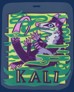 5_fingers 5_toes abstract_art ambiguous_feral ambiguous_gender arm_tuft background_smoke badge black_body black_ears black_feet black_fur black_hands black_paws black_tail black_tuft blue_eyes cheek_tuft claws countershading curved_tail dipstick_tail elbow_tuft facial_markings facial_tuft feet feral finger_claws fingerless_(marking) fingers fur fur_markings grey_body grey_ears grey_fur grey_tuft head_markings head_tuft looking_at_viewer markings mask_(marking) membrane_(anatomy) multicolored_body multicolored_ears multicolored_fur multicolored_tuft nude open_mouth pattern_background paws pink_ears pink_feet pink_fingers pink_hands pink_nose pink_paws pink_tail pink_toes plantigrade playing_dead rat_tail scales scaly_tail scared sharp_teeth shocked side_view simple_background solo stylized tail tail_markings teeth text toe_claws toeless_(marking) toes toxic transparent_background tuft two_tone_feet two_tone_hands two_tone_paws two_tone_tail two_tone_tuft webbed_feet whisker_spots white_body white_fur wide_eyed deerhudson kali_denise american_opossum hybrid mammal marsupial virginia_opossum water_opossum white-eared_opossum 2026 4:5 absurd_res alpha_channel character_badge_(artwork) character_name flat_colors full-length_portrait hi_res letterbox marker_(artwork) portrait restricted_palette traditional_media_(artwork) female_(lore)