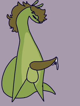 armless balls big_balls big_penis bodily_fluids cum genital_fluids genitals green_body green_hair hair huge_penis hyper hyper_genitalia hyper_penis male penis solo tail thick_tail coolcoolcoolcoolcool alien alien_humanoid humanoid hi_res