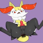 anal animal_genitalia animal_penis anthro balls blush canine_genitalia canine_penis digitigrade disembodied_penis duo genitals knot looking_at_viewer male male/male penis apc_(artist) nintendo pokemon braixen canid canine generation_6_pokemon mammal pokemon_(species) 1:1